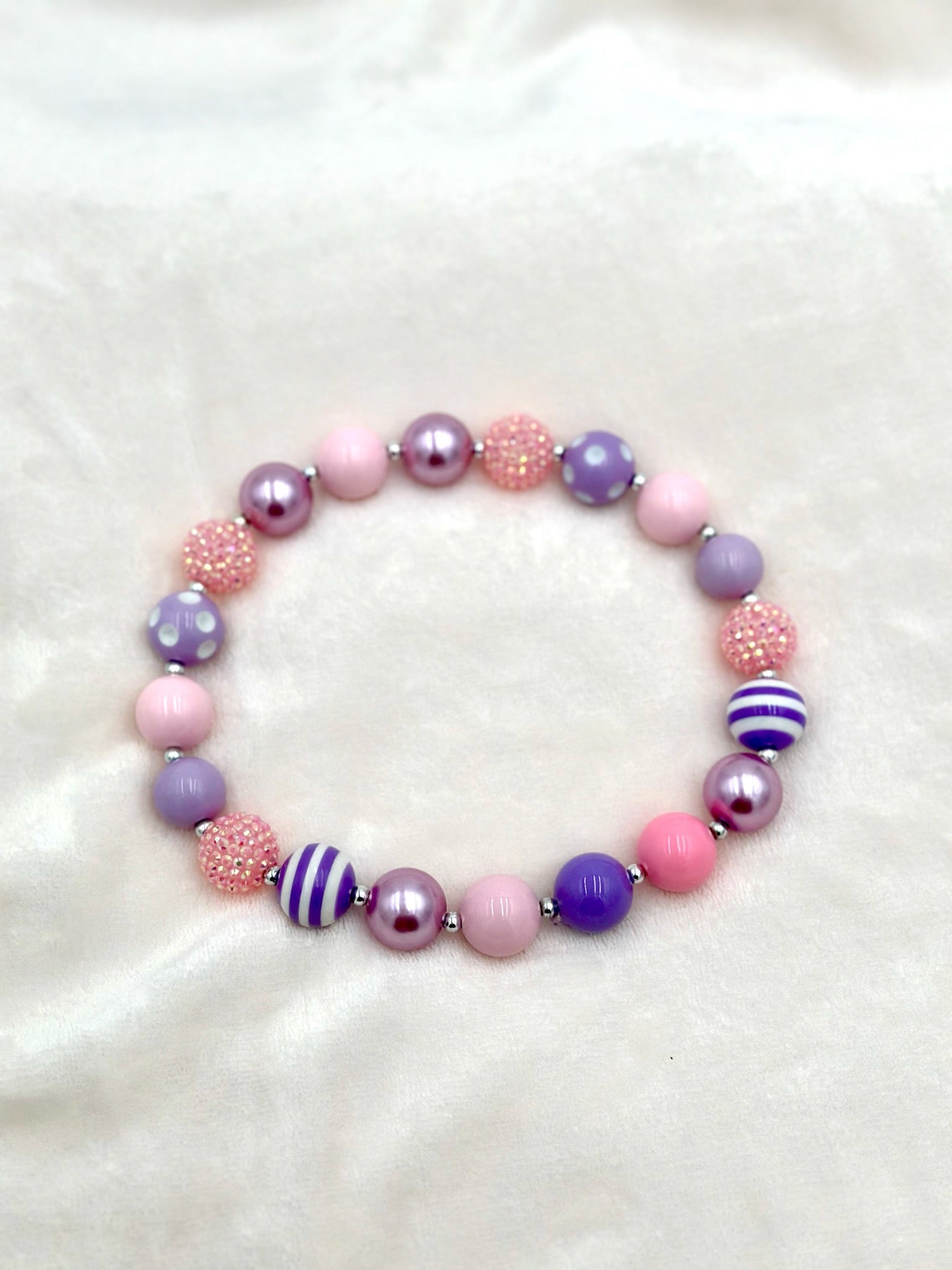 Pink and Purple Beaded Necklace