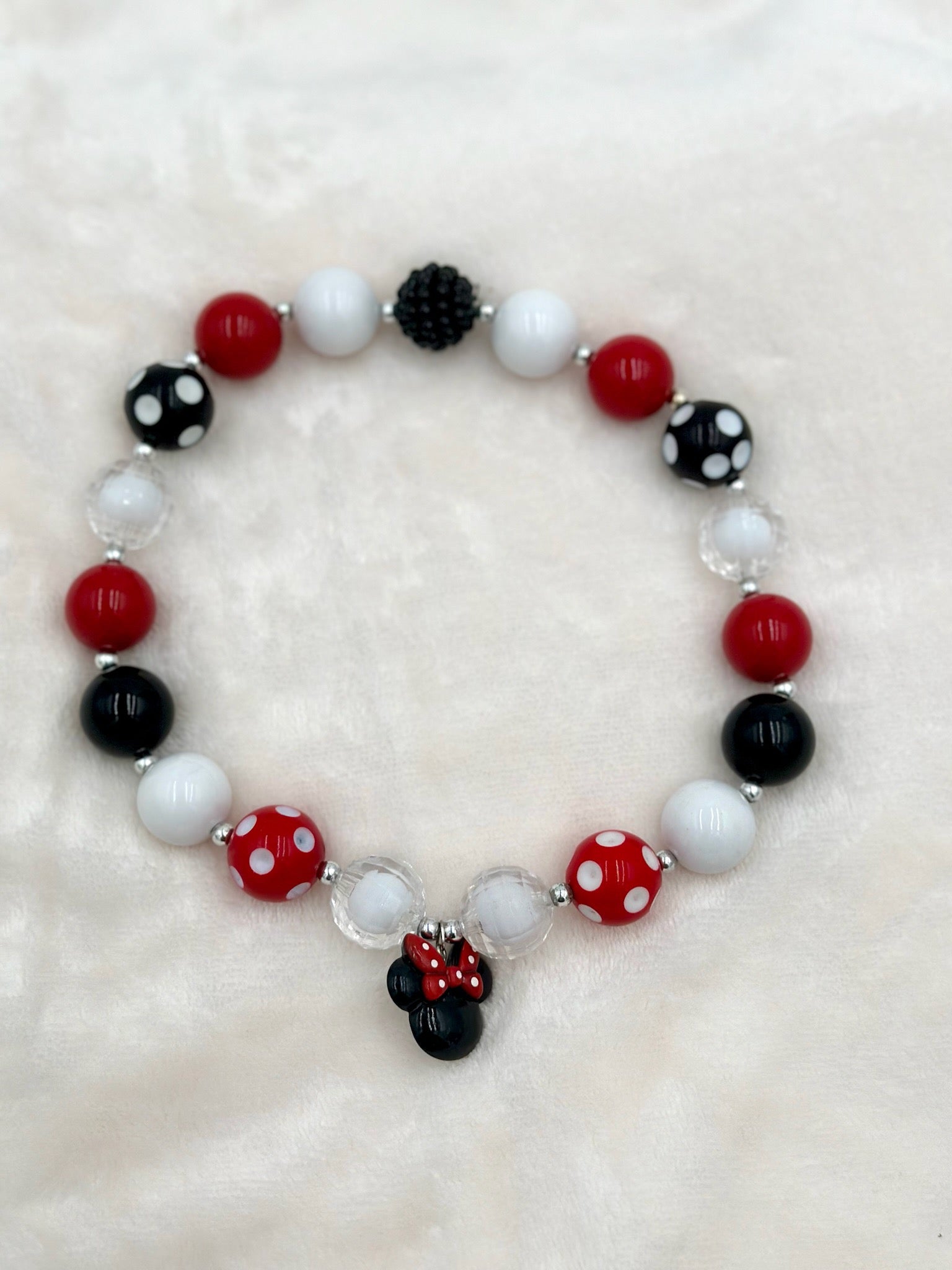 Minnie Mouse Red Bubblegum Necklace
