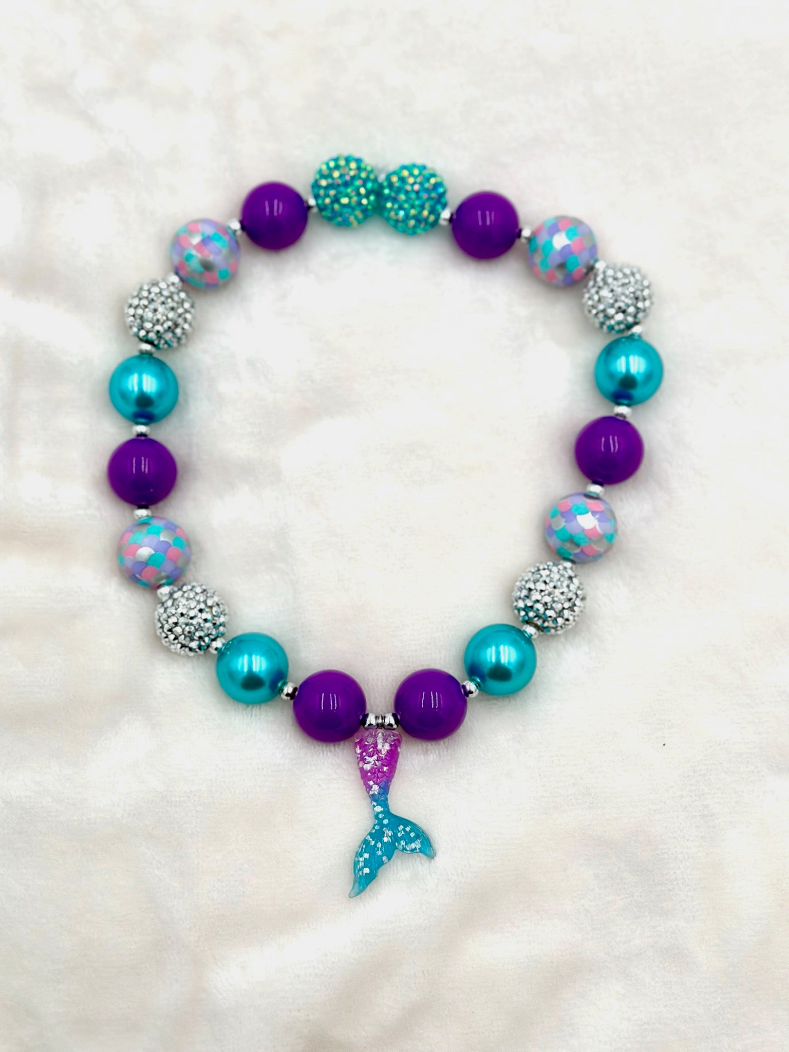 Mermaid Bubblegum Beaded Necklace