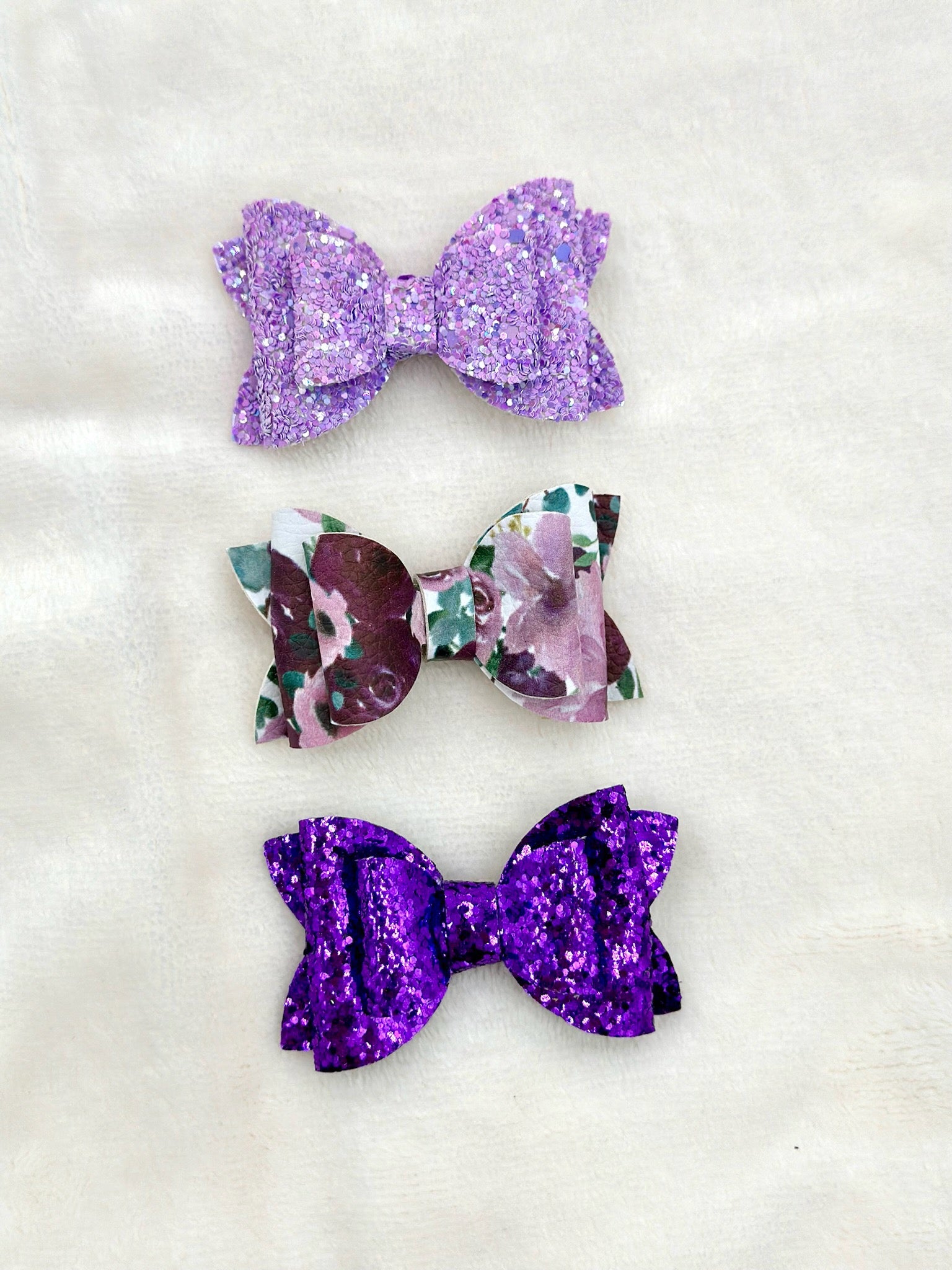 Purple Bow Set - 3 Pack