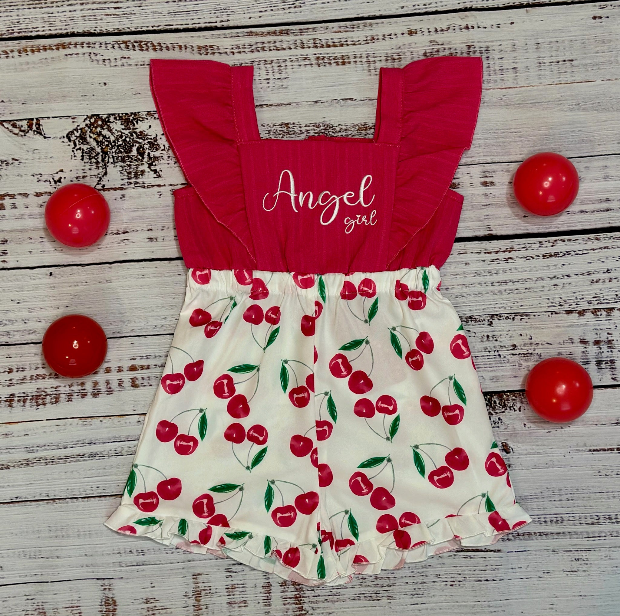 Sweet Cherry Ruffle Jumpsuit