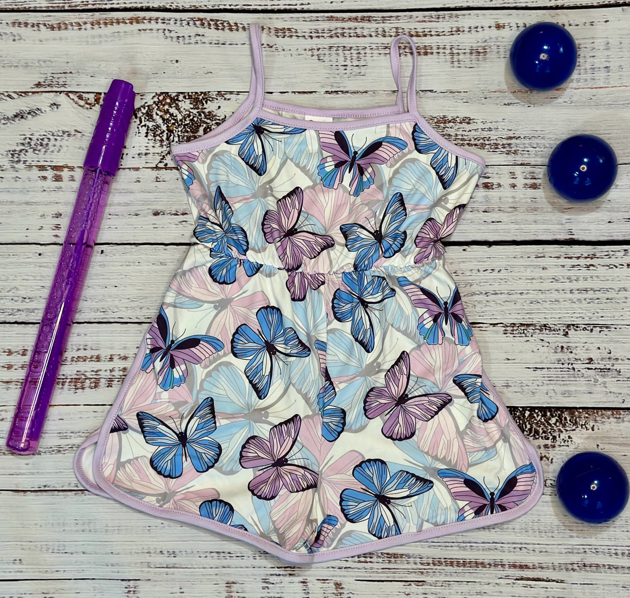 Butterfly Print Cami Romper