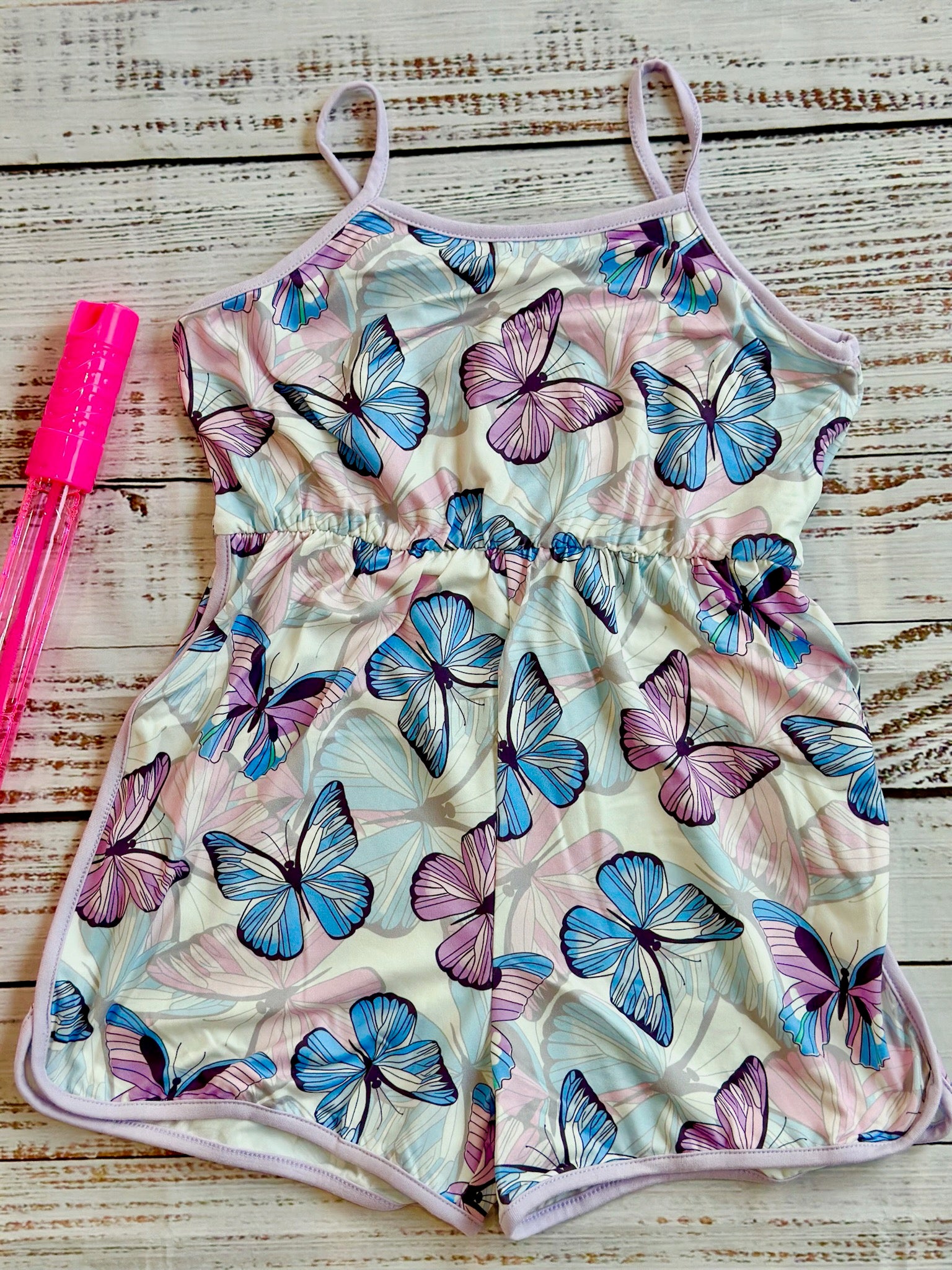 Butterfly Print Cami Romper