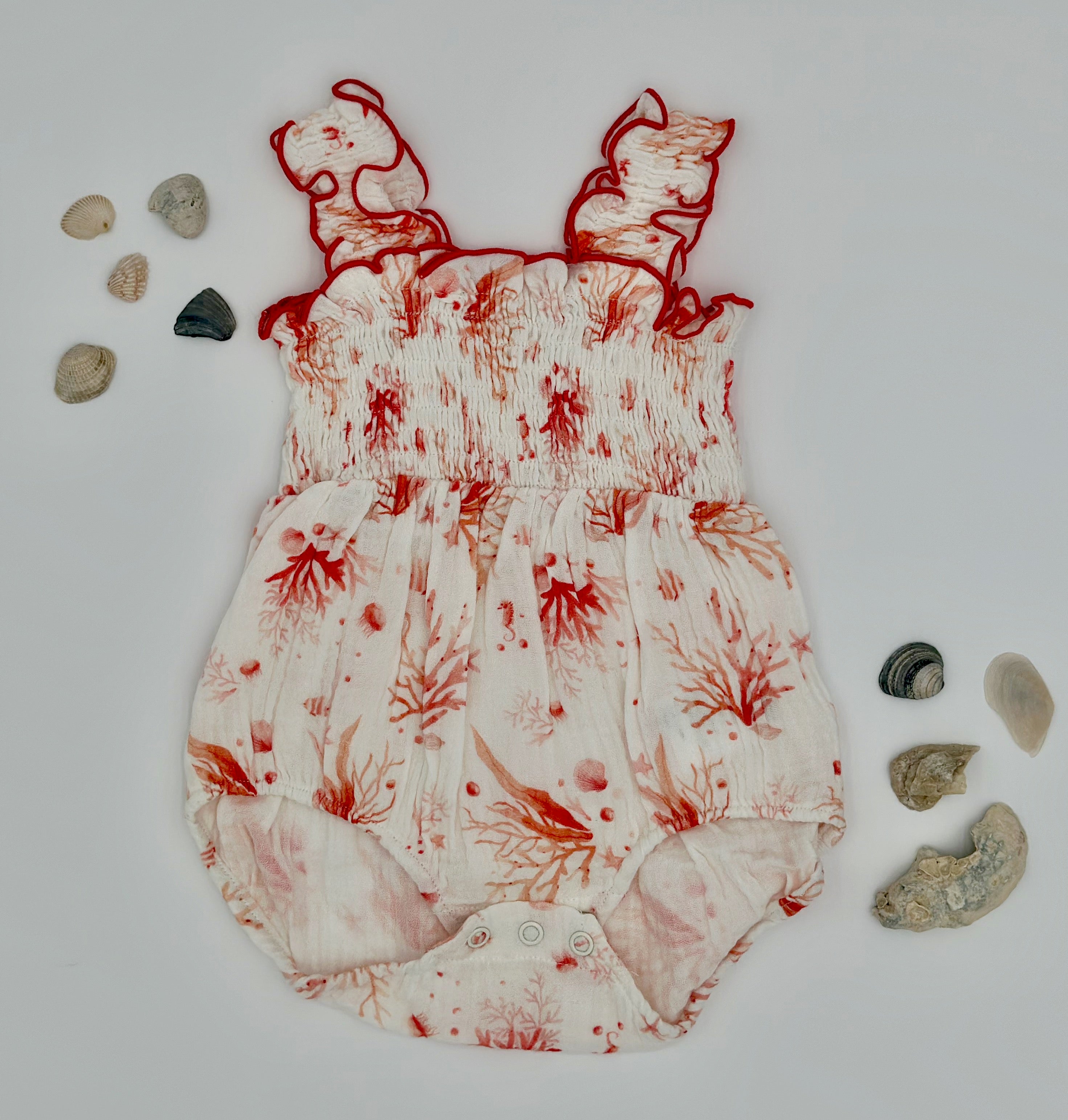 Ocean Lettuce Trim Romper