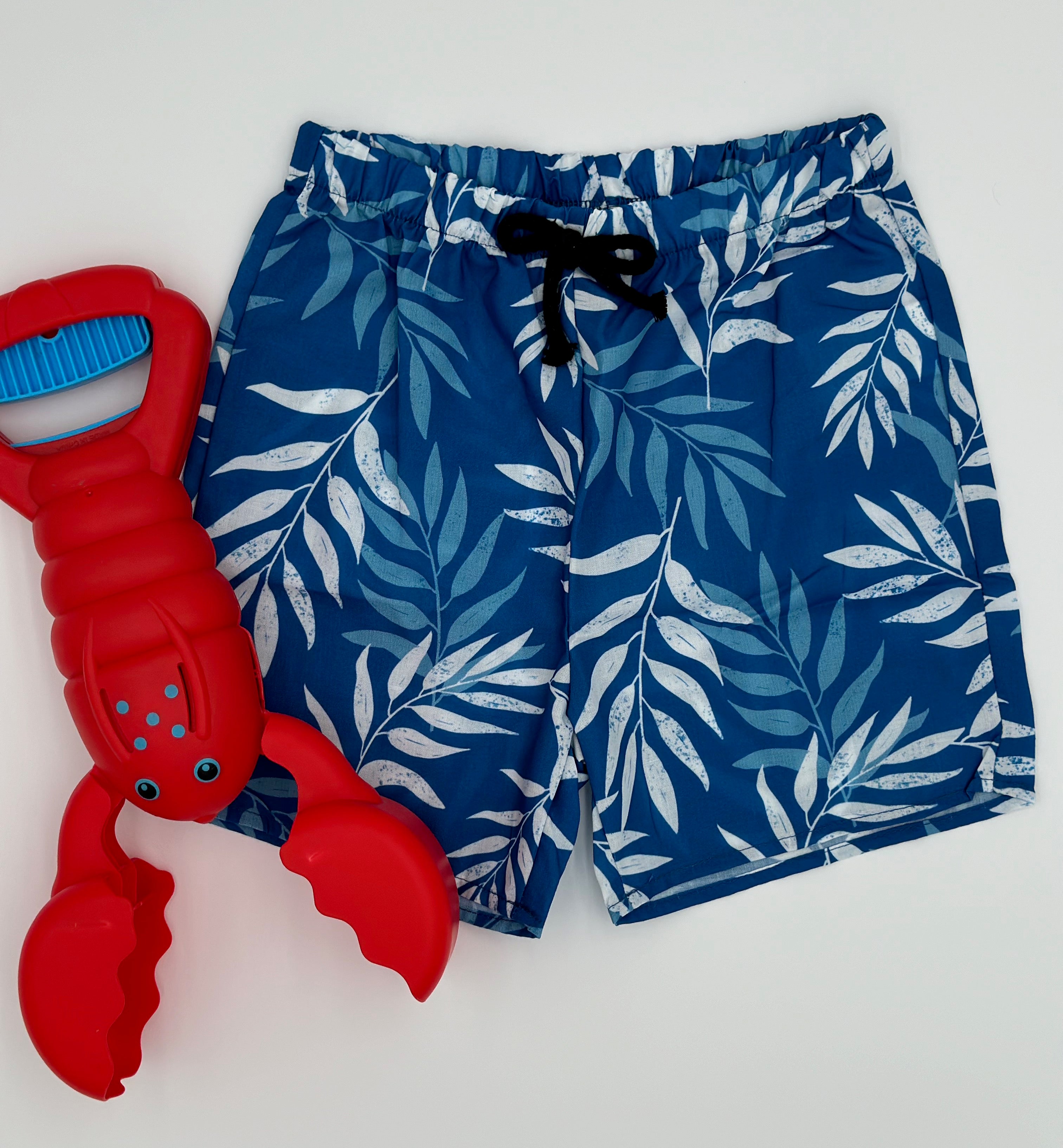 Green Hawaiian Pocket Tank and Blue Shorts Set