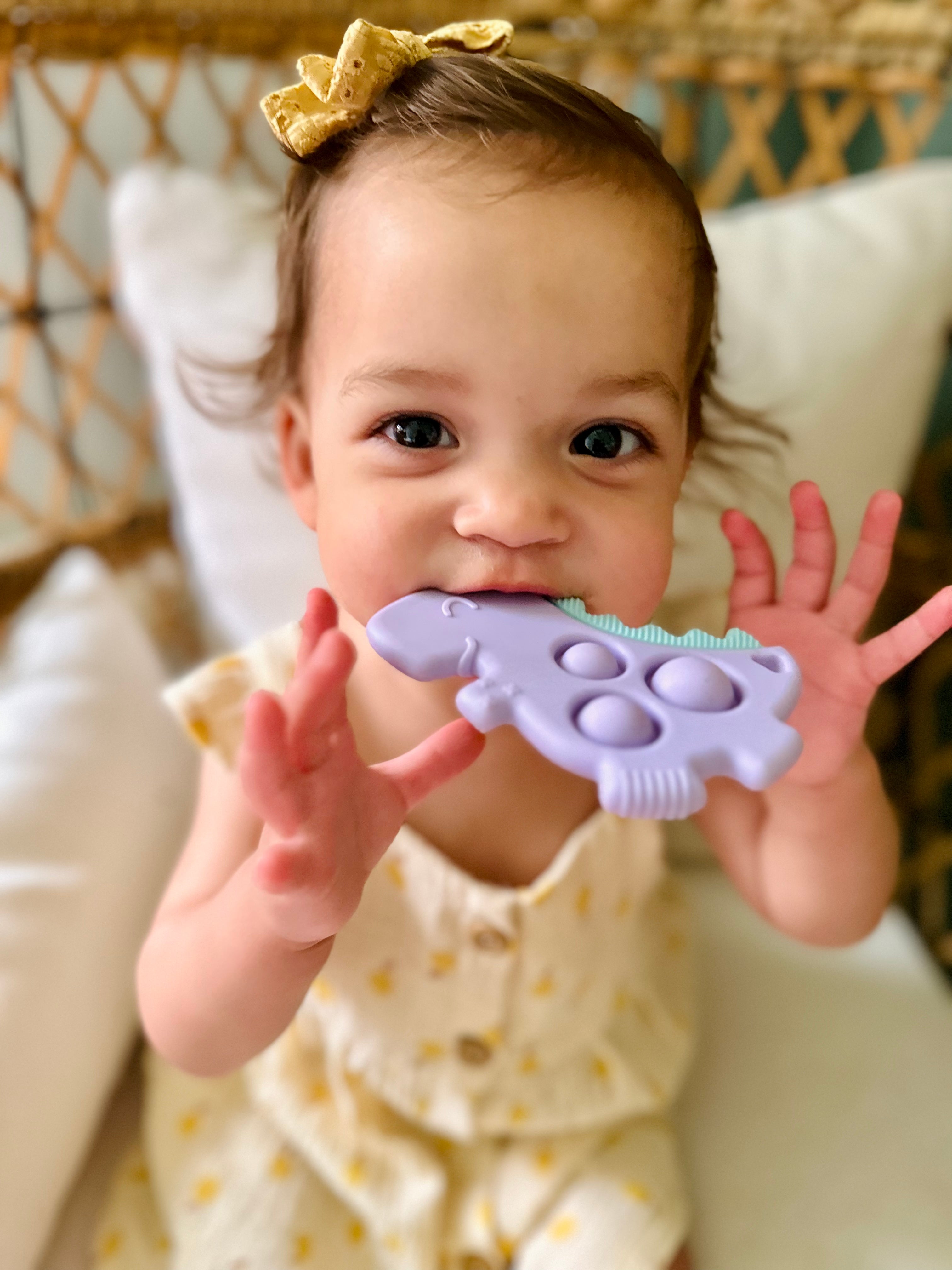 Popper Lilac Dino Teether