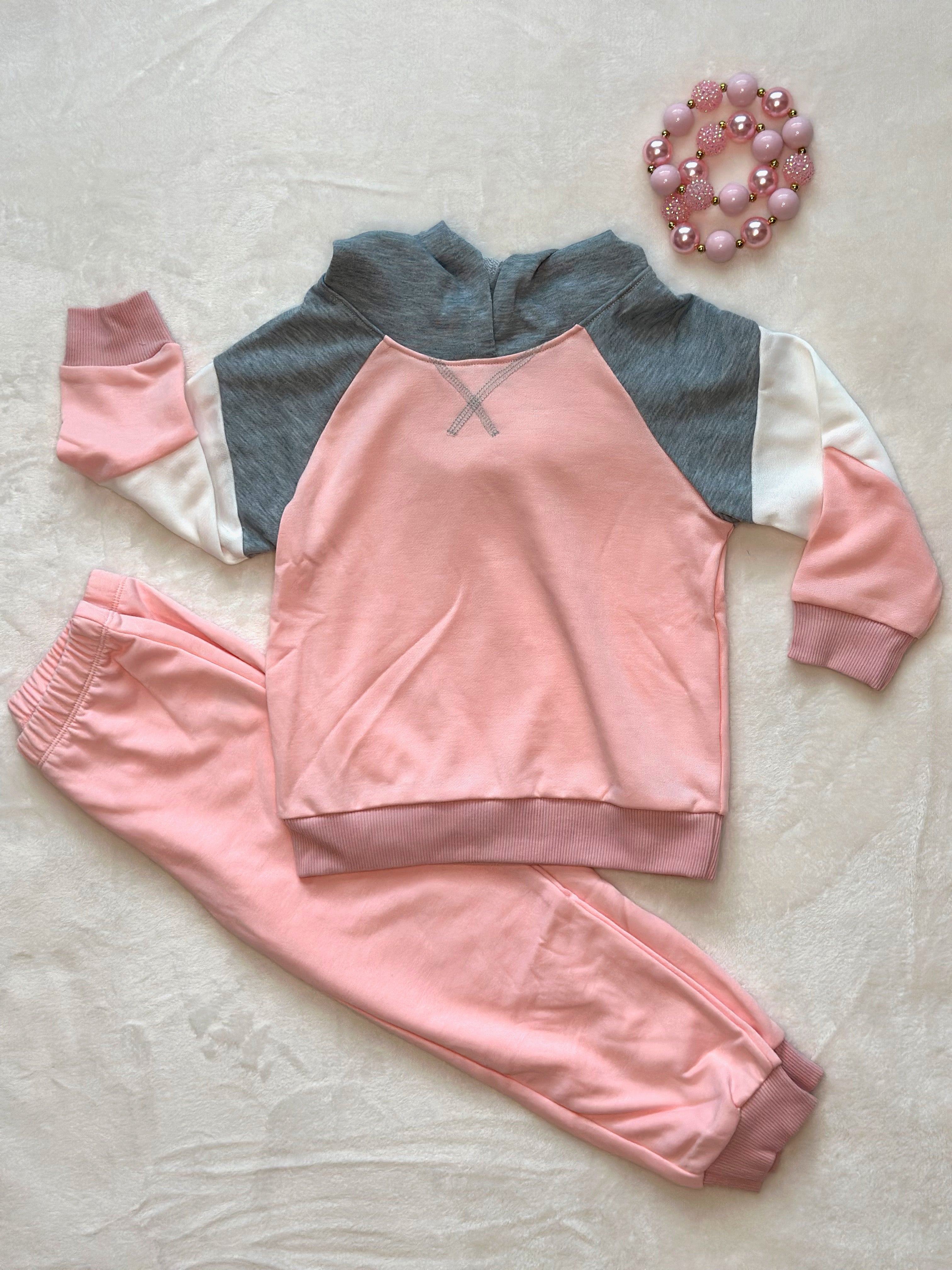 Girls Multicolored hoodie set