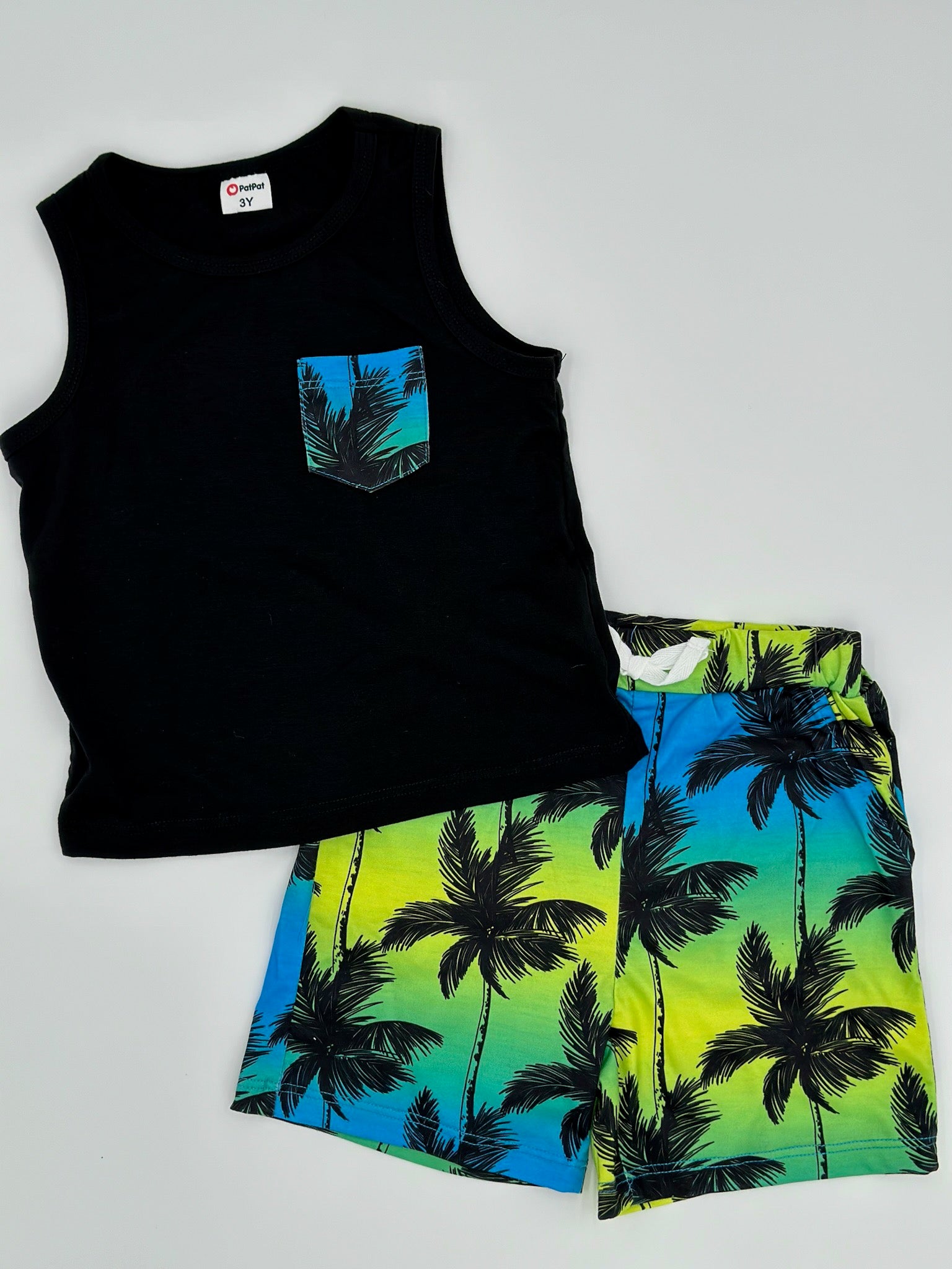 Toddler Boy's Clothes-Hawaiian Palm Tree Two Piece