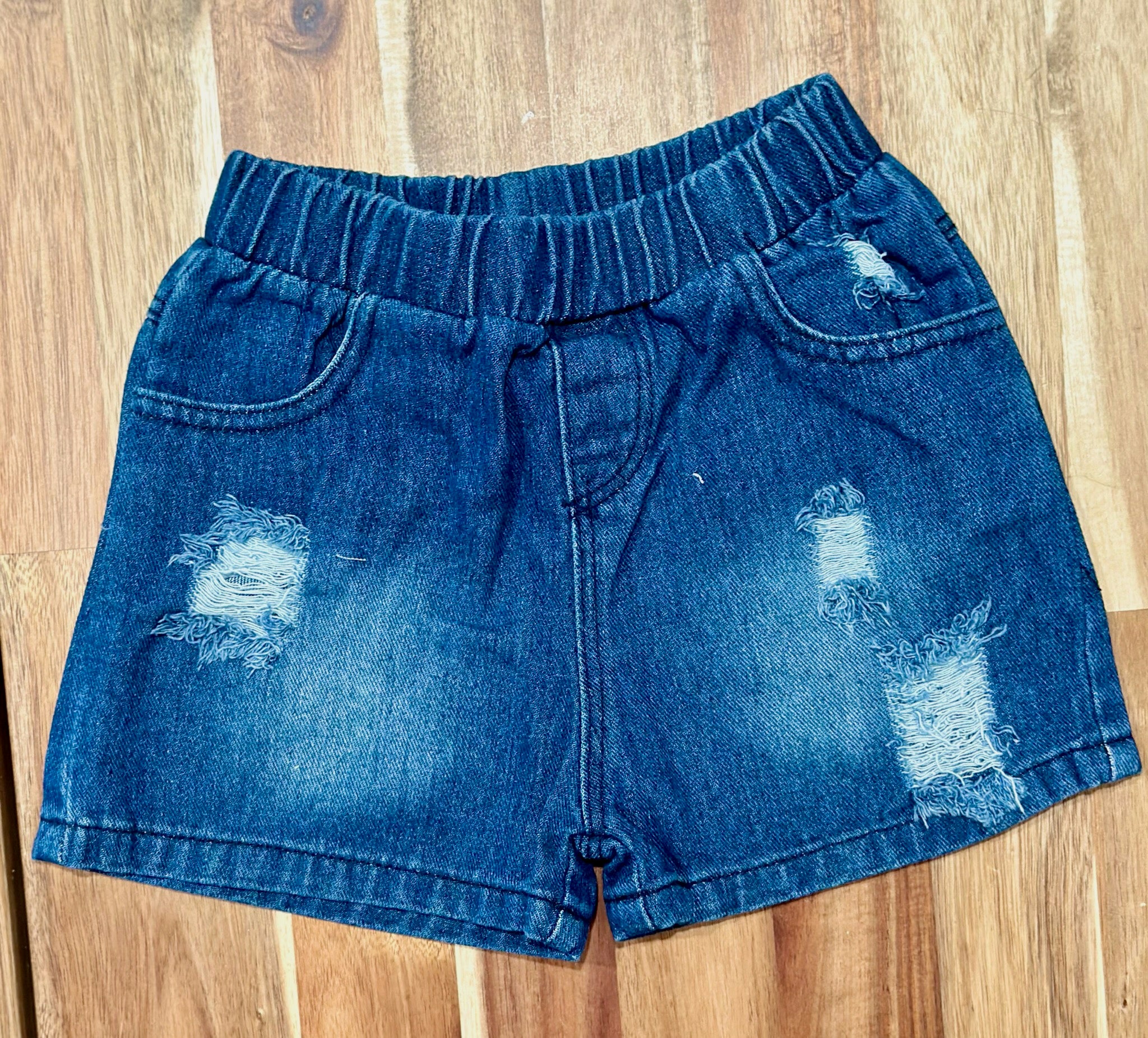 Cotton Bow Front Cami Top and Distressed Denim Shorts